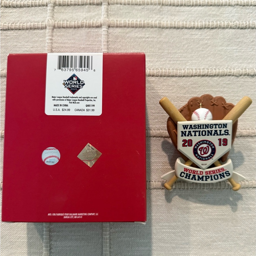 Hallmark Keepsake Ornament Washington Nationals World Series Champions 2019